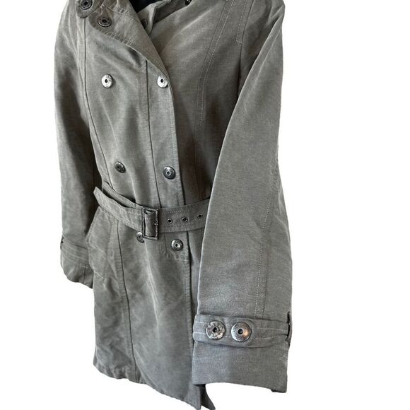 Timberland Waxed Cotton Military Style Trench Coat - Picture 4 of 16